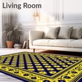thumbnail image 2 of ODIKA 2'x3' Machine Washable Non-Slip Area Rug, Celestial Mosaic with Interlocking Diamonds and Ornamental Filigree High Traffic Rug with Pad, Blue, 611655, 2 of 8