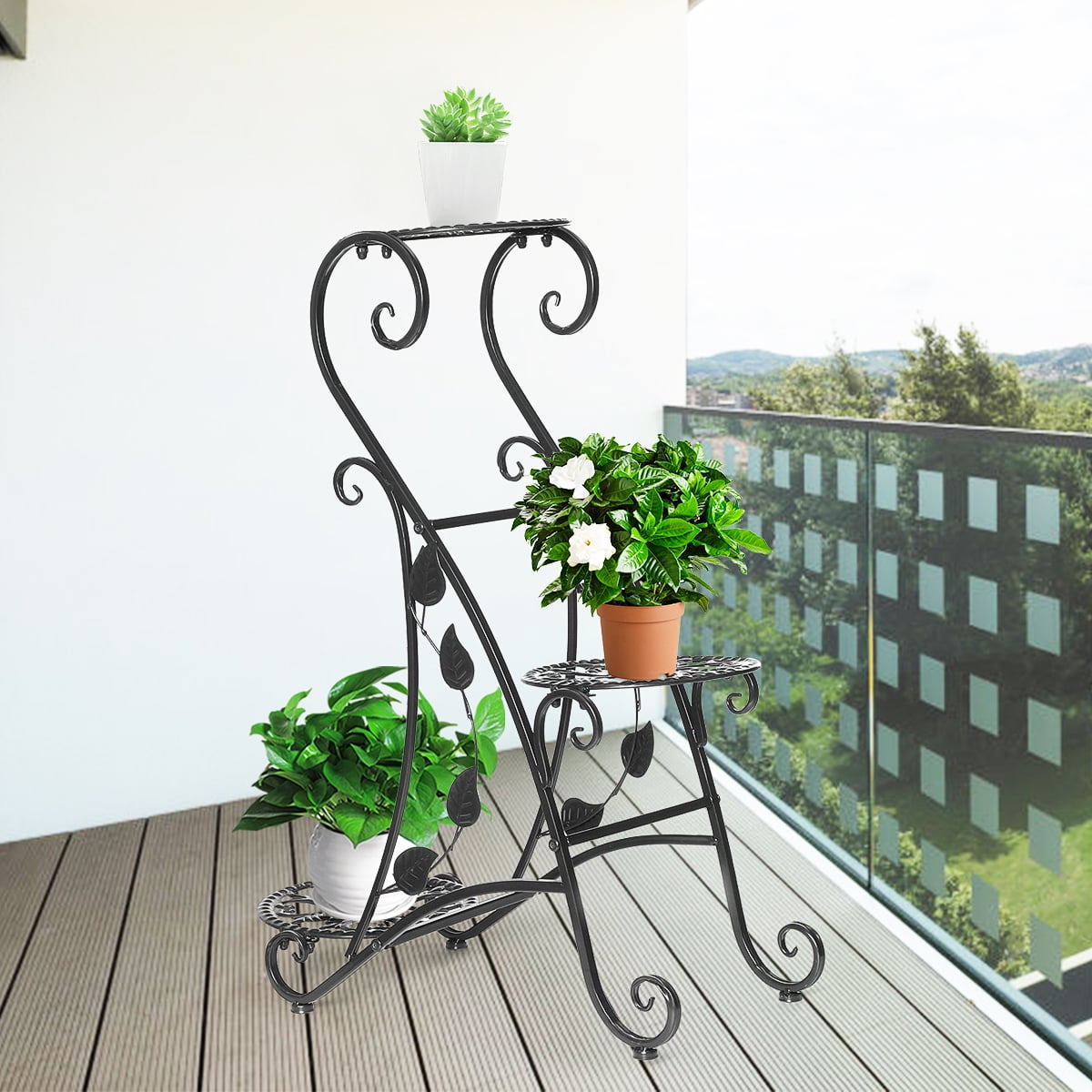 Details about   6-9 Tiered Strong Metal Flower Rack Pot Plant Stand Indoor Garden Yard Decor New 