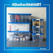 (Pack of 6) HART 68 Quart Latching Plastic Storage Bin Container, Clear