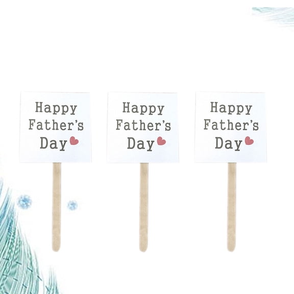 LEORX 25Set Father's Day Cupcake Picks Decoration Bamboo for Cake Decoration Supplies