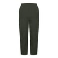 thumbnail image 5 of DHFJKG Corduroy Pants Women Baggy Comfy Joggers Elastic Waist Palazzo Harem Pants Side Button Up Solid Color Versatile Trousers, 5 of 7