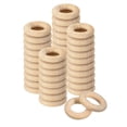 thumbnail image 1 of Unique Bargains 100Pack 20mm(0.8') Natural Wood Rings, 5mm Smooth Unfinished Wooden Circles, 1 of 7