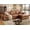 brown, variant on QuzyAor 99.6" PU Leather Sofa with Movable Ottoman, 3-Seater L-Shaped Couch, Waterproof & Wear-Resistant, Cream White, Ideal for Living Rooms, Apartments & Home Theaters