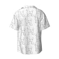 thumbnail image 2 of Xecao offers the Poodle Dog for Men's Casual Short-sleeved Shirt, a button-up collared shirt with a pocket, perfect for beach vacations and yacht travel in the Medium size., 2 of 7
