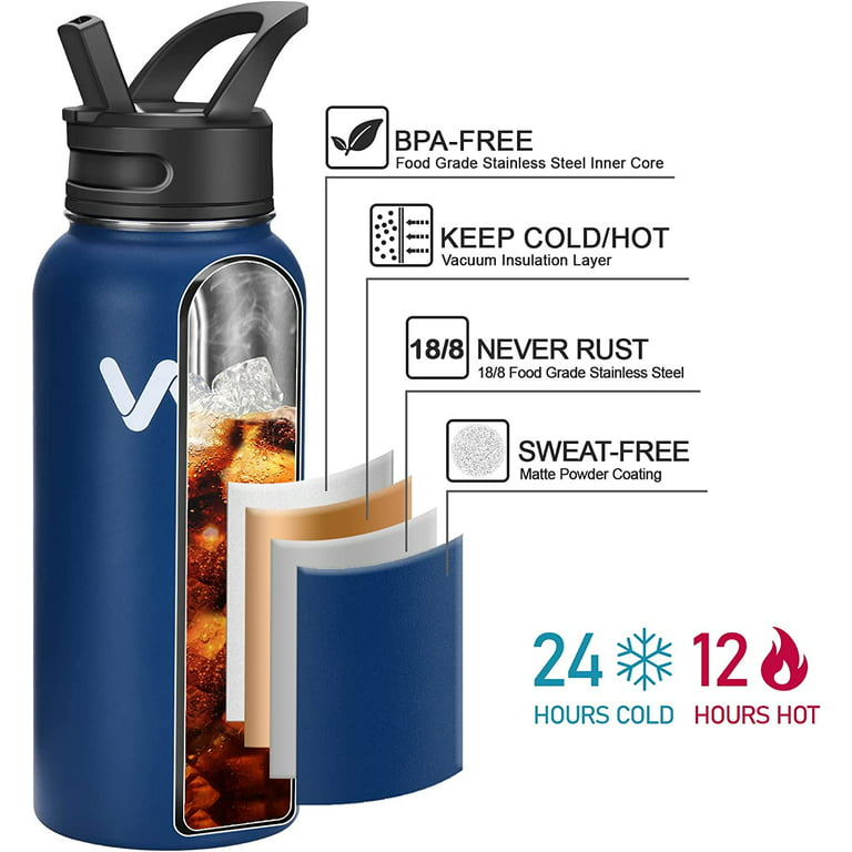  CIVAGO 32 oz Insulated Water Bottle With Straw