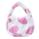 thumbnail image 1 of Bolso de hombro con flores de felpa para mujer bolsos de compras de tela cálida para otoño e invierno para mujer, 1 of 2