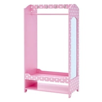 Fantasy Fields Polka Dot Prints Bella Wooden Open Armoire, Pink