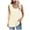 Yellow, variant on Busydd Tank Top for Women Trendy Slit Solid Color Round Neck Camisole Tops for Women Summer Casual Breathable Sleeveless Tank Tops