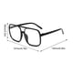 thumbnail image 3 of Sonducket Gafas ópticas Gafas con montura negra Protección de moda Accesorios de ropa de marco grande para protección de ojos Lentes negro bordeado blanco, 3 of 6