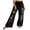 A12-Black, variant on Women's Relaxed Fit Sport Knit High Rise Pants - Soft Cotton Pull-On with Elastic Waist White L