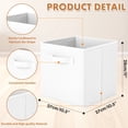 thumbnail image 3 of PinkSheep Collapsible Fabric Cube Storage Bins, 11" Cube Organizer Basket Bin, Beige, 2 Pack, 3 of 10