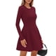 thumbnail image 4 of Vestido PRETTYGARDEN Mini Manga Larga Cuello Redondo Vino Tinto M, 4 of 8