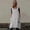 Gray, variant on Short Sleeve Dress Women Cotton Linen Pinafore Square Cross Apron Garden Work Pinafore Dress