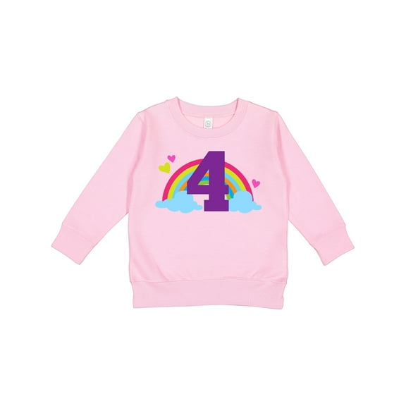 Inktastic 4th Birthday Rainbow Toddler Sweatshirt