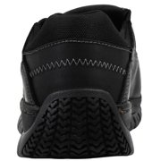 Skechers Hartan Steel Toe Work Shoes for Men, Slip-On Shoes with a Lace-Up Front