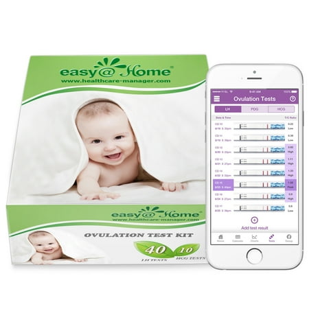 - Easy@Home 40 Ovulation Test Strips and 10 Pregnancy Test Strips Kit - The Reliable Ovulation Predictor Kit (40 LH + 10 HCG)…