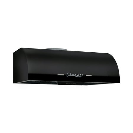 Unique Appliances - 24 inches - Externally Vented - Under cabinet Range Hood - Midnight Black