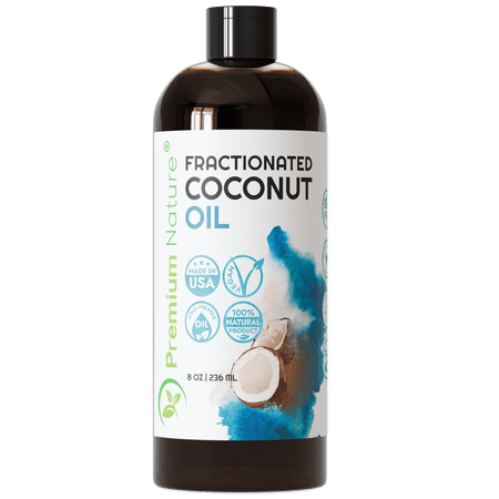 Fractionated Coconut Oil 8 oz - 100% Pure Cosmetic Grade MCT Oil - Lightweight, Odorless Liquid Coconut Oil for Skin, Hair, Massage & DIY Beauty