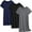 Black+grey+navy Blue, variant on 3 Pack Nightgowns for Women Sleepwear Short Sleeves Sleep Shirts Button Down Nightshirt Sleep Dress