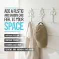 thumbnail image 6 of Comfify Pure White Cast Iron Wall Hooks Set of 3, 7.08 x 3.22 x 1.65 in Decorative Wall Mounted Hooks, 6 of 8