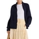 thumbnail image 1 of Suéter Cárdigan de Larga para Mujer, Estilo Informal, Estilo Y2K, Holgado, con Botones, de Punto Azul Marino M, 1 of 8