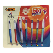 BiC 4-Color Ball Pens Long-Lasting Ink, 7 Count