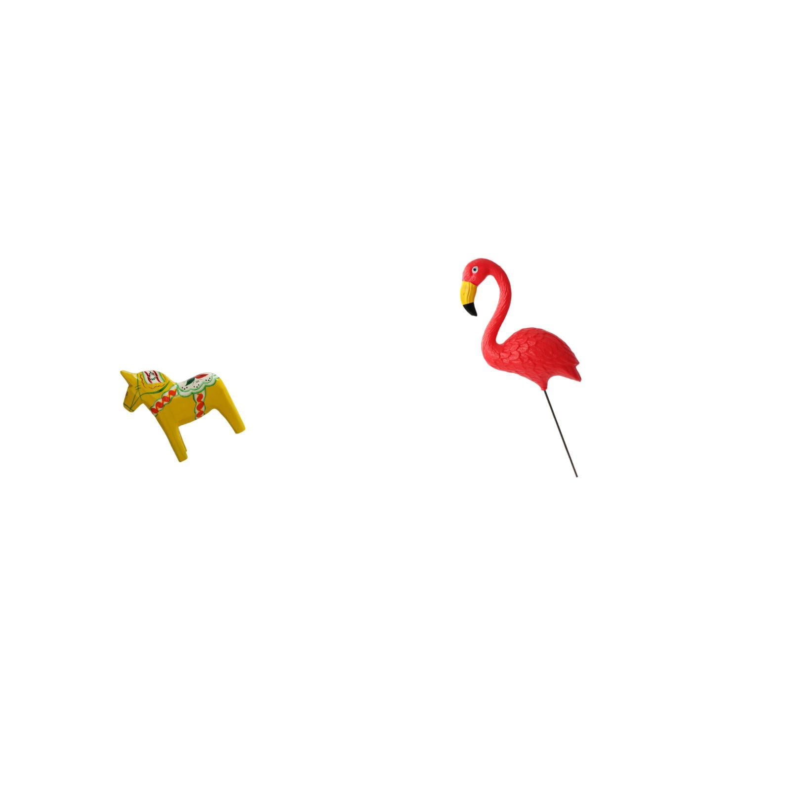 2 Pieces Dalecarlian Horse Figurine Desktop Animal Sculpture Wood Material for Home Garden Decor and Collectors Display