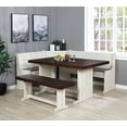 Sunny Dining Nook Table Set / Cream/Brown Wood with Kitchen Corner ...