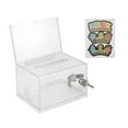 thumbnail image 2 of 1 Pack Acrylic Donation Box with Lock, Clear Ballot Box, 2 of 5