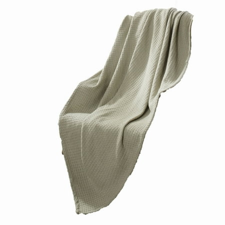 UPC: 0192551875913 | Nyx King Size Ultra Soft Cotton Thermal Blanket Textured Feel Beige- Saltoro Sherpi