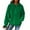 Dark Green, variant on Women's Hooded Long Sleeve Printed Flannel Top Hooded Sweatshirt for Casual and Warm Fall and Winter Seasons,Light Blue,XL