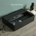 thumbnail image 2 of American Imaginations AI-28285 19.7 in. Rectangle Above Counter Matte Black Vessel for 3H4 in. Center Drilling, 2 of 5