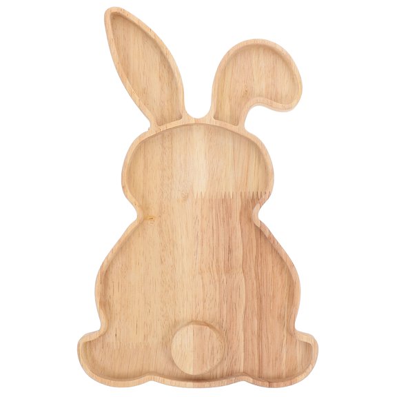 RENACLIPY Wooden Bunny Tray Khaki Safe and for Serving and Holding