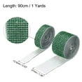 thumbnail image 2 of Unique Bargains 2 Roll 1 Yard 13.5/27mm Self Adhesive Crystal Rhinestone Ribbon for Crafts Project, Dark Green, 2 of 5