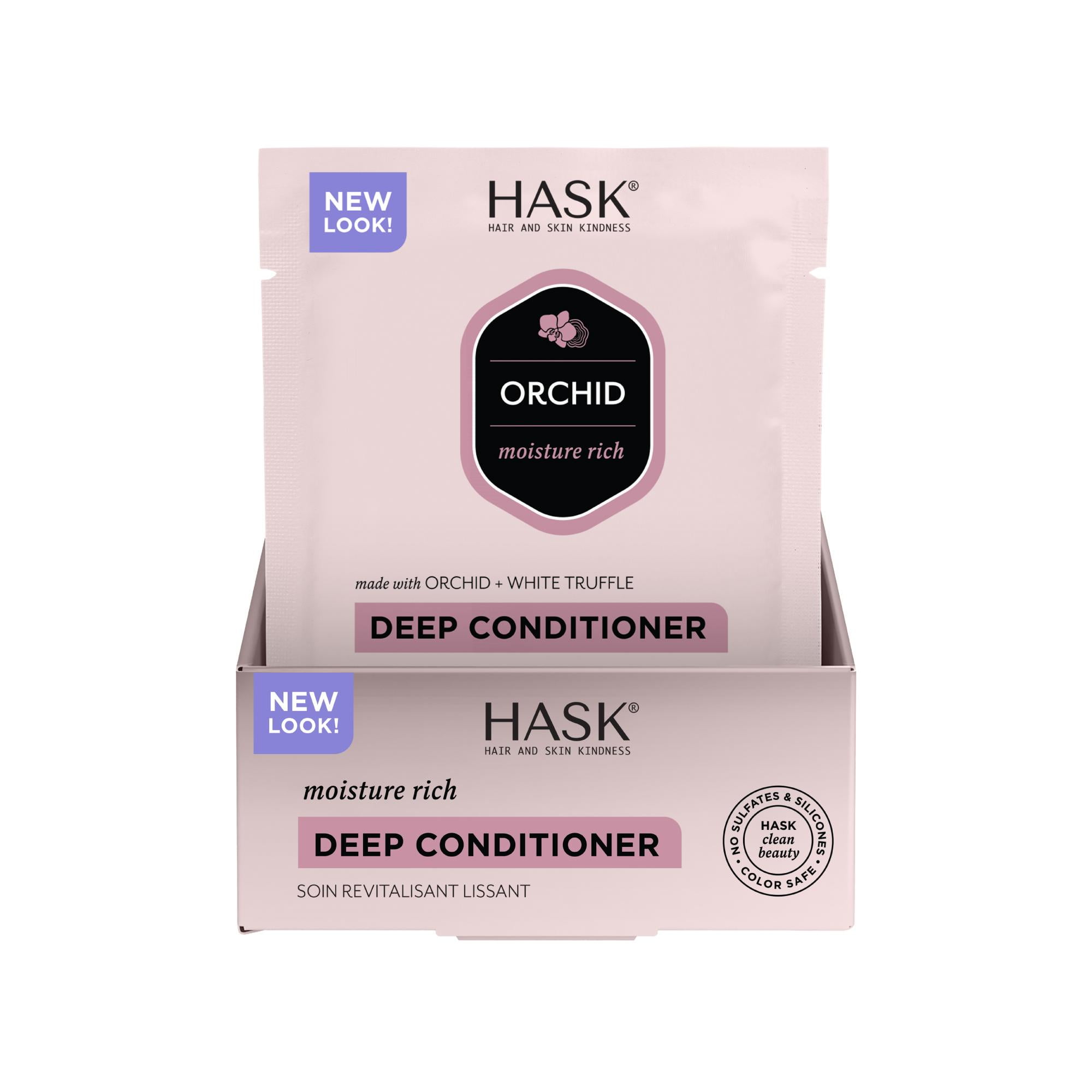 (3 pack) Hask Orchid & White Truffle Moisture Rich Deep Conditioner Packet, 1.75 oz