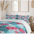 thumbnail image 6 of Ambesonne Abstract Duvet Cover Set, Intertwined Circles Square, 2-Calking, Seafoam Petrol Blue and White, 6 of 7