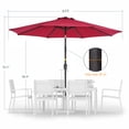 thumbnail image 3 of ACEGOSES 9ft Outdoor Patio Umbrella with Tilt 8 Ribs and Crank for Garden and Yard ,Red, 3 of 8