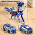 thumbnail image 6 of Dual Car Combine Dino Toy, Transforming Robot Dinosaur and Car Playset, 6 of 8