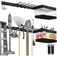 thumbnail image 1 of Tool Organizer Wall Mount Garage Storage Wall Organizer Garden Tool Storage Rack with PC fabric bag holder with Hooks with Straps use for Ski Gears Rake Shovel Yard Tool, 1 of 7