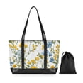 thumbnail image 7 of FORMRS Canvas Laptop Tote Bag for Women with 15.6" Computer Compartments Shoulder Handbag, Yellow Floral, 7 of 7