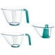 thumbnail image 1 of Set de 3 jarras medidoras KitchenAid Gourmet, sin BPA, color Aqua Sky, 1 of 6