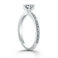 thumbnail image 3 of 14k White Gold Classic Pave Diamond Band Engagement Ring Size 8.5, 3 of 4