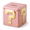 Pink With Gold, variant on Ceramic Piggy For Adults & - Square Money Box Saving Withen Question Mark Design (pink Color)