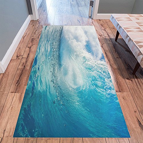 INTERESTPRINT Ocean Heavy Waves Modern Area Rug Carpet 10 x 33
