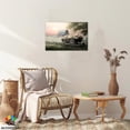 thumbnail image 3 of Farmhouse Spring Wall Art, Vintage Barn and Pink Flowers Cart Picture Canvas Wall Art, Country Room Decor, Vibrant Country Pictures Prints for Farmhouse Living Room, Bedroom Wall Decor 12x18 Inches, 3 of 6