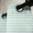 thumbnail image 3 of Ambesonne Pastel Grommet Curtain, Wavy Lines White Striped, 50" x 120", Almond Green White, 3 of 6