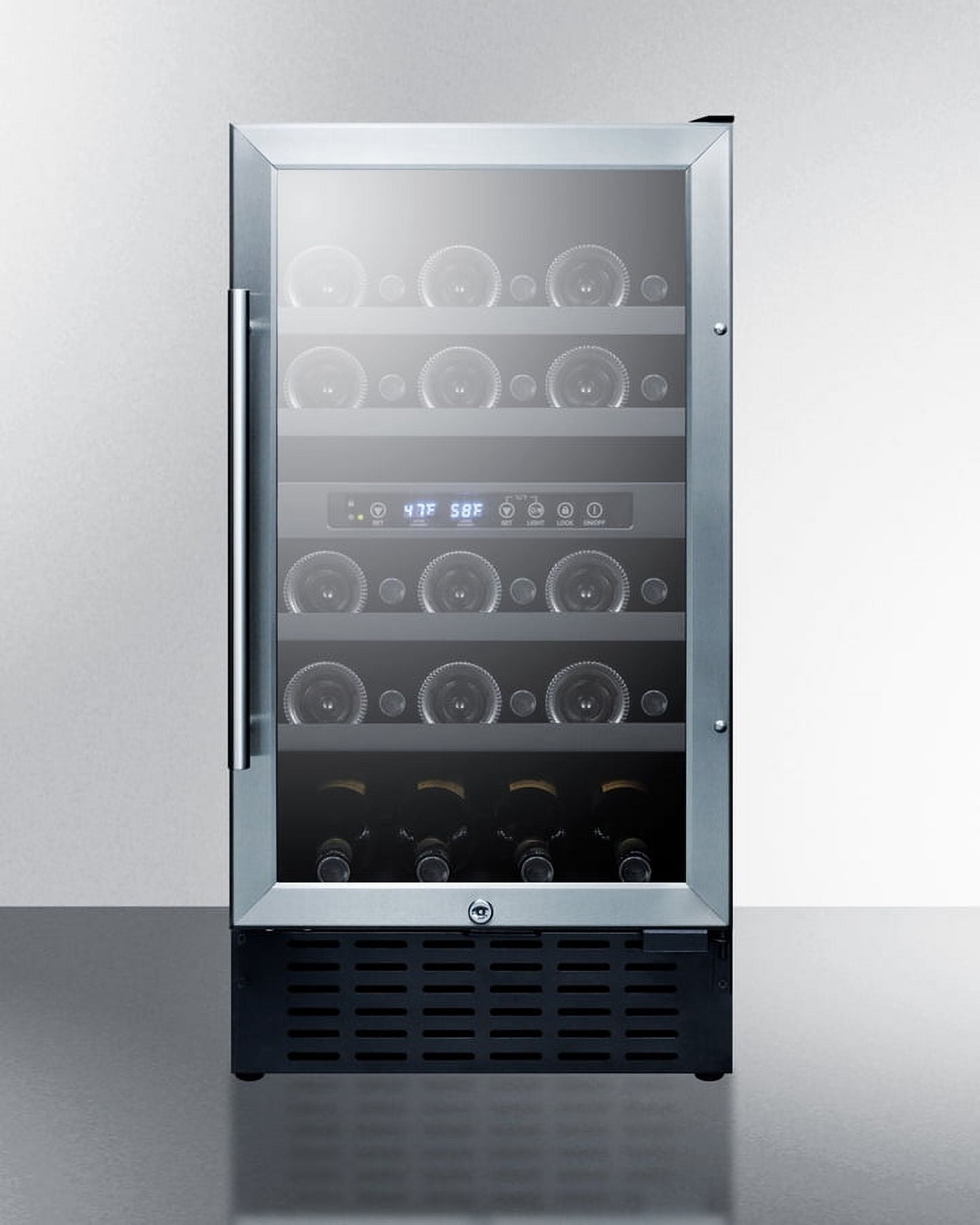 18 Inches Wide Built-In Wine Cellar, Standard, black