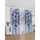 thumbnail image 1 of 1 Set Of 2 Panels, Fashionable Digital Printed Flower Pattern Curtains For Living Room, Bedroom, Indoor & Outdoor Window Curtains, Home Furnishing Dec, 1 of 4