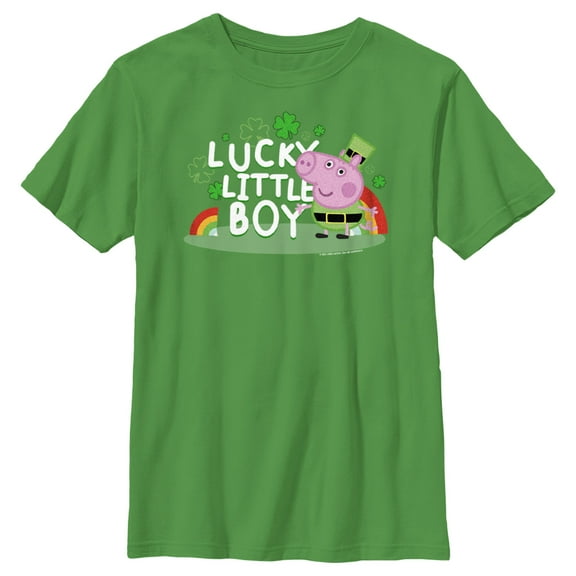 Boy's Peppa Pig George Lucky Little Boy  Graphic T-Shirt