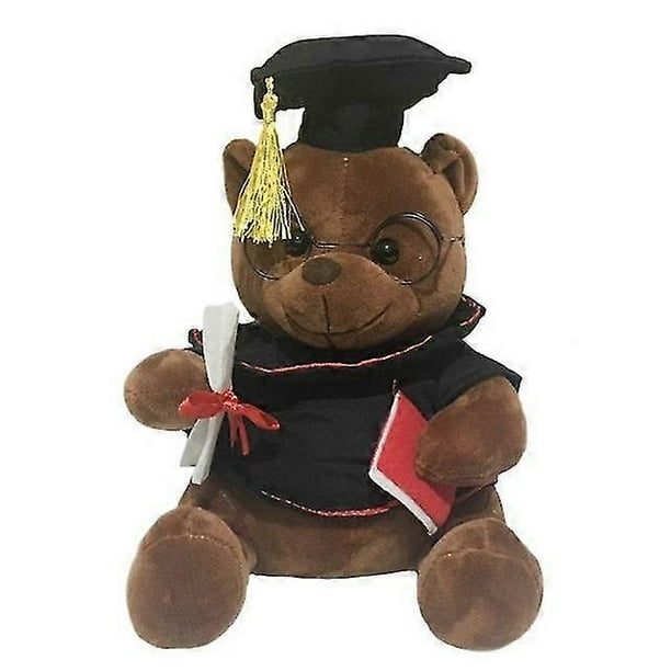 1pc 18cm Cute Graduate Dr. Bear Plush Toy Stuffed Teddy Bear Kawaii Toys For Kid Funny Graduation Gift For Baby Home Decorate